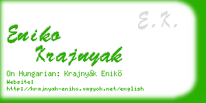 eniko krajnyak business card